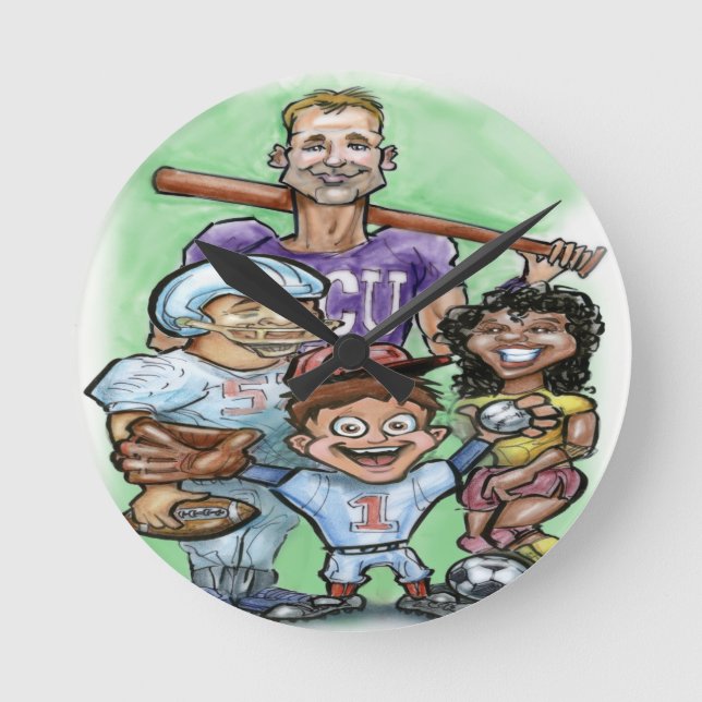Youth Sports Round Clock (Front)