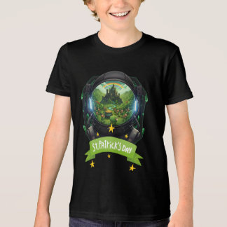 Youth St Patricks Day Space Luck Tee