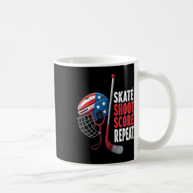 Youth Usa Ice Hockey Jersey Ice Boys Hockey Birthd Coffee Mug (Right)