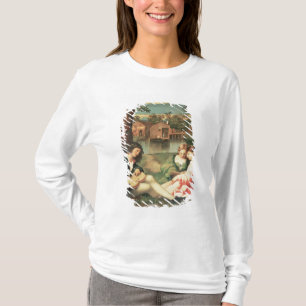 Youth with a guitar and two girls sitting T-Shirt
