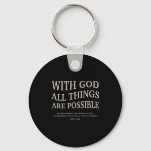 Youth With God All Things Are Ssible Christian Gir Key Ring
