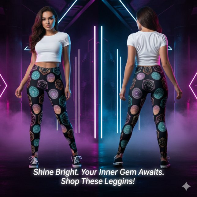 Youthful Geometric Glow Leggings (Youthful Geometric Glow Leggings)