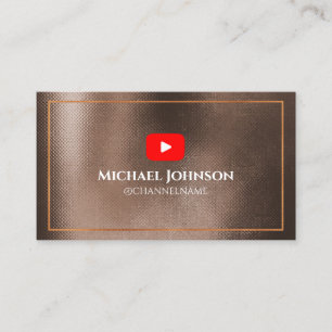 YOUTUBE Channel Advertisement QR Code GOLD Business Card