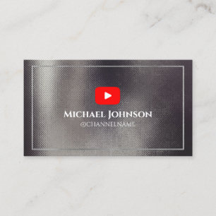 YOUTUBE Channel Advertisement QR Code GOLD Business Card