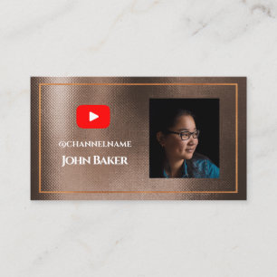 YOUTUBE Channel Advertisement QR Code Photo Business Card