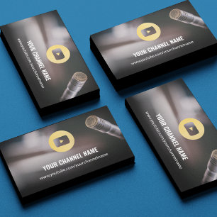 Youtube Channel Chic Photo Gold Business Card