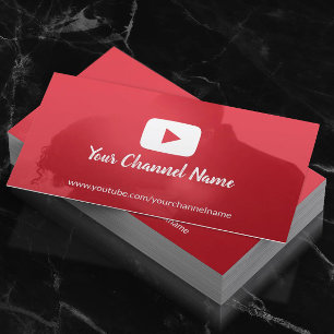 Youtube Channel Custom Photo Youtuber Business Card