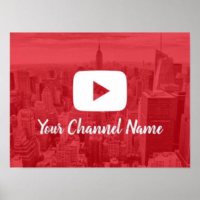 Youtube Channel Custom Photo Youtuber Poster (Front)