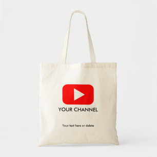 Youtube Channel Name Custom Tote Bag