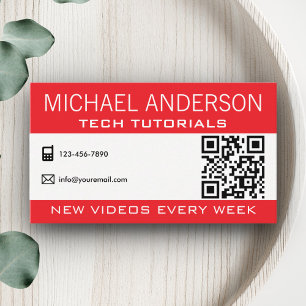 YouTube Channel   Professional YouTuber Business Card