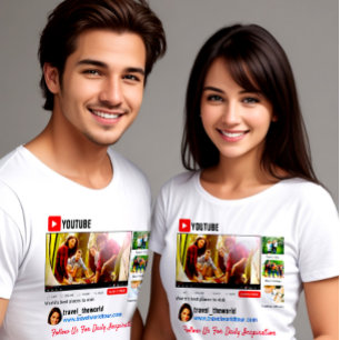 Youtube channel promo Business Card T-Shirt