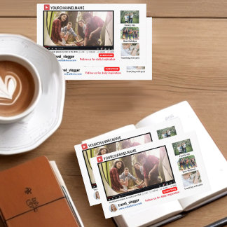 Youtube channel promotion Business Card