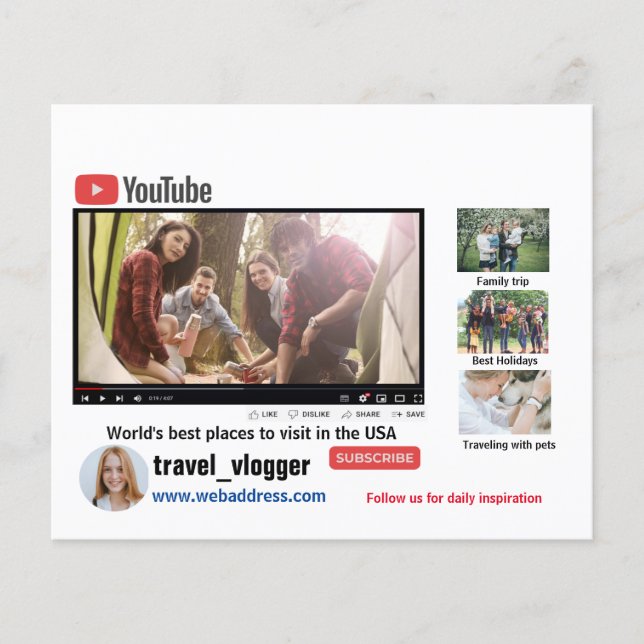 Youtube channel promotion  flyer (Front)