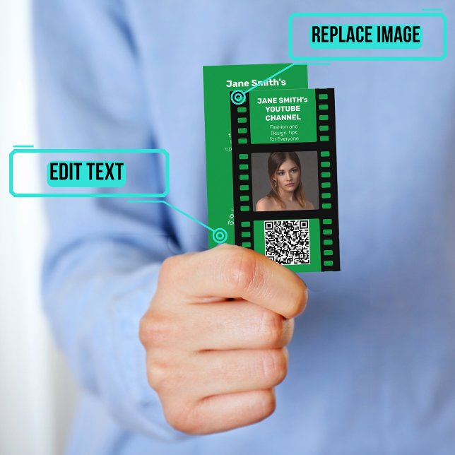 YouTube Channel Promotion - Green Film Motif Business Card (Please enjoy our business card)