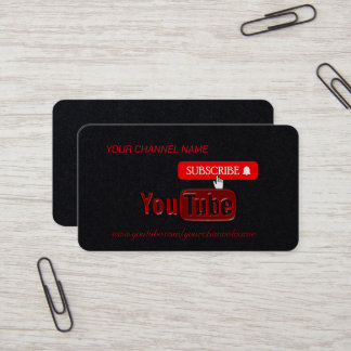  Youtube Channel , Youtuber  Business Card