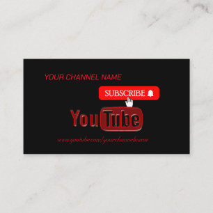 Youtube Channel , Youtuber Business Card