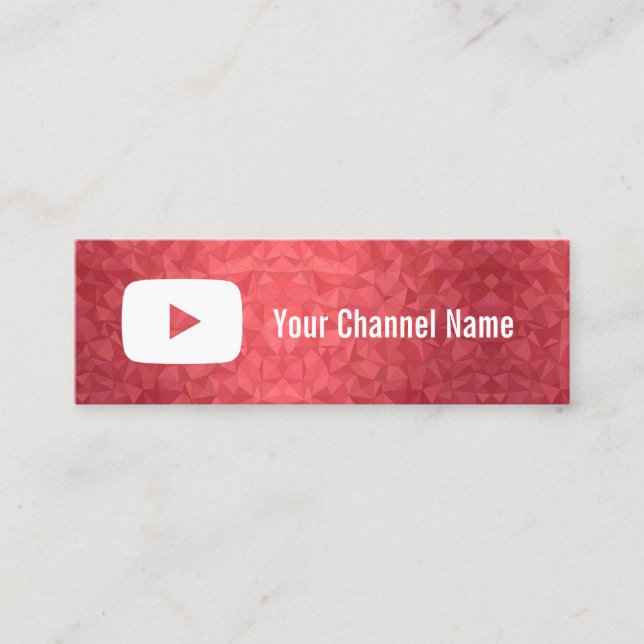 Youtube Channel Youtuber Social Media Mini Mini Business Card (Front)