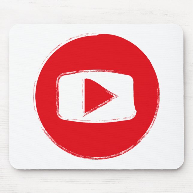 YouTube icon Mouse Mat (Front)