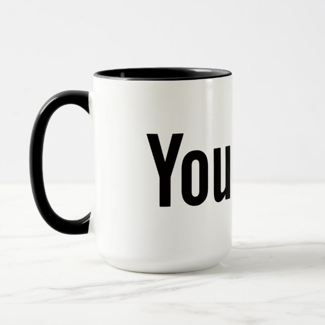 YouTube Logo Style Personalized Coffee Mug (Left)