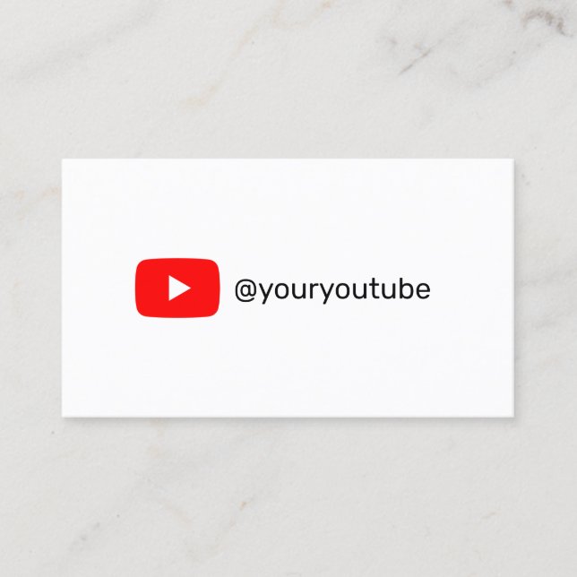 YouTube social media modern trendy marketing Calling Card (Front)