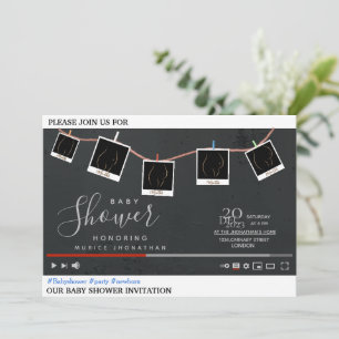 Youtube theme baby shower Invitation