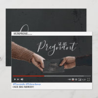 YouTube theme pregnancy announcement card