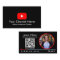 Youtube Vlogger Channel With QR Code Black