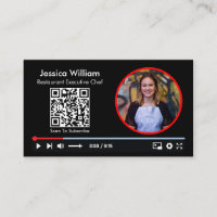 Youtube Vlogger Channel With QR Code Black