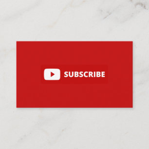 Youtube Youtuber Subscribe Business Card