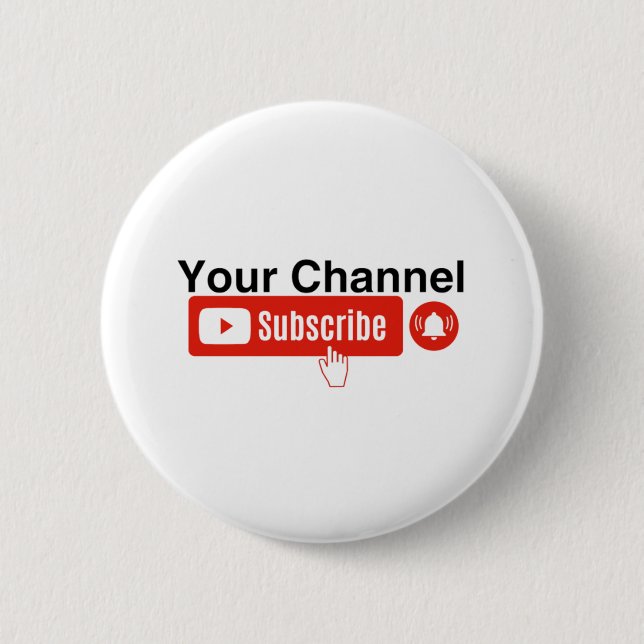 YouTuber 6 Cm Round Badge (Front)