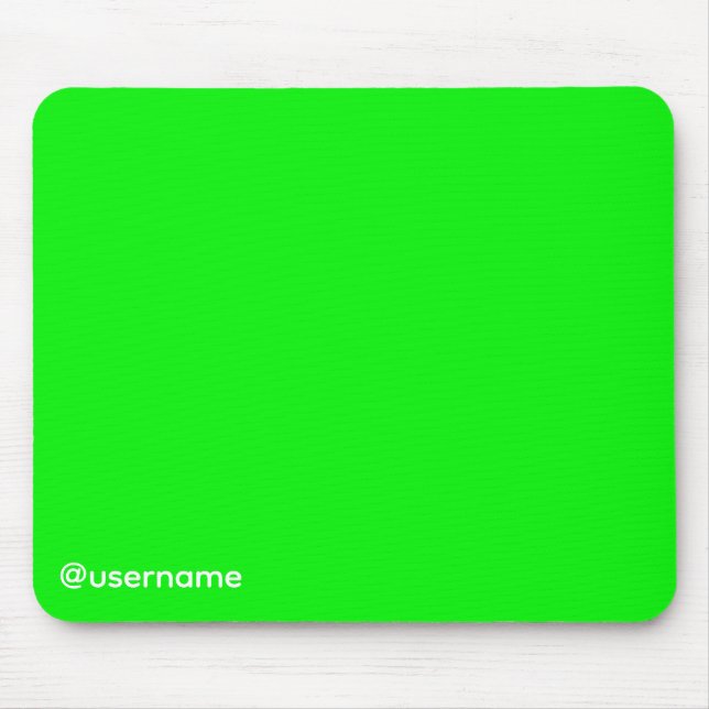 YouTuber Streamer Greenscreen with Username Mouse Mat (Front)