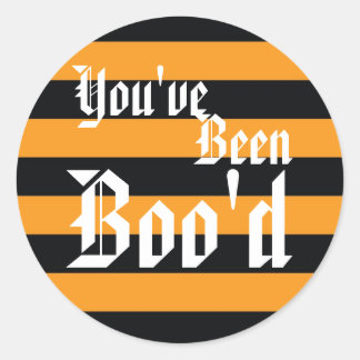 "You've Been Boo'd" Halloween sticker