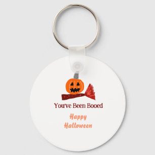 You've been Booed happy Halloween pumpink broom sc Key Ring