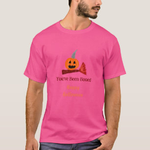 You've been Booed happy Halloween pumpink broom sc T-Shirt