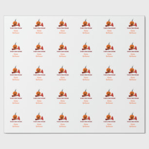 You've been Booed happy Halloween pumpink broom sc Wrapping Paper