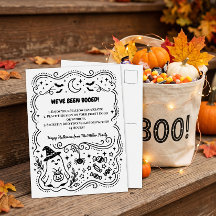 You've Been Booed Neighbour Instruction Postcard