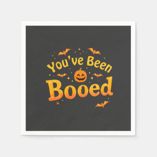You've been booed Spooky Pumpkin Halloween Napkin