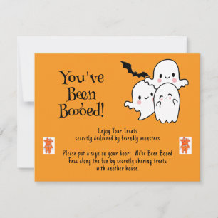 You've Been Booed We've Been Booed Cute Halloween Holiday Card