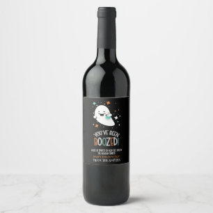 You've Been Boozed Cute Ghost Wine Beer Spirits Wine Label