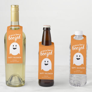 You've Been Boozed - Funny Halloween Party Bottle Tag