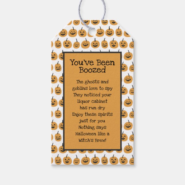 You've Been Boozed Gift Tag (Front)
