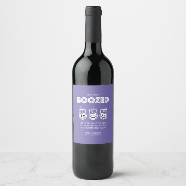 You've Been BOOZED! Wine Label (Front)