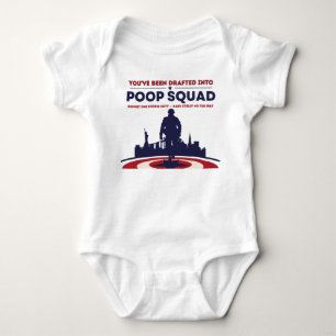 You've been drafted into Poop Squad - Pregnancy  Baby Bodysuit