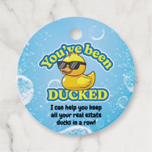 You've been Ducked Realtor Pop-by Jeep Favour Tags
