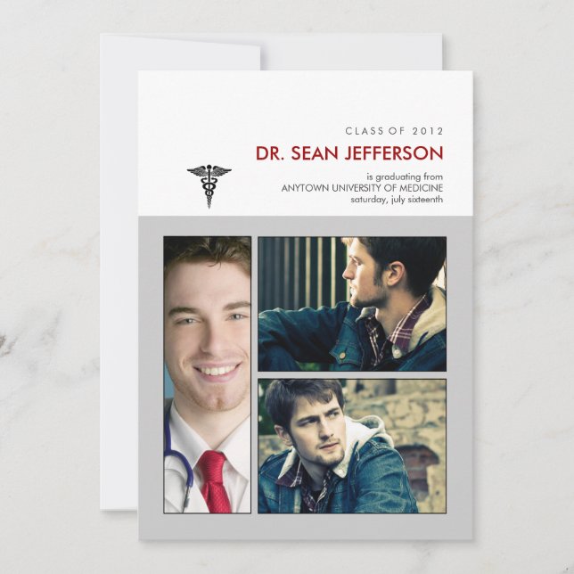 You've been framed Caduceus Medical Graduation Invitation (Front)