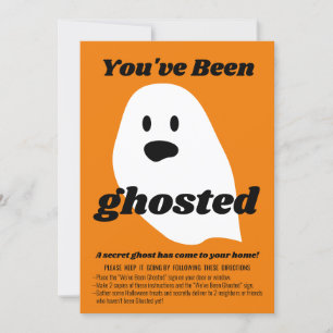 You've Been Ghosted Game Neighbourhood Halloween Invitation