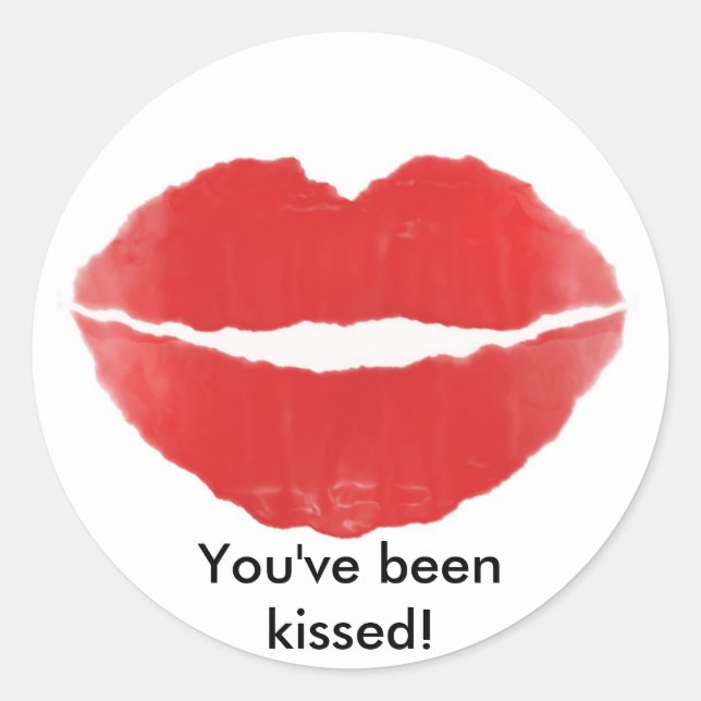 You've been kissed! Sticker (Front)