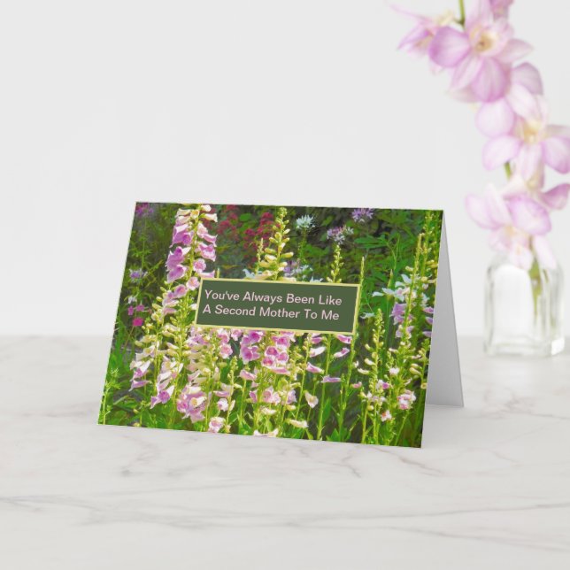 "You've Been Like A 2nd Mother To me"/floral Card (Orchid)
