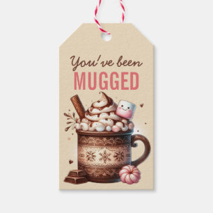 You've Been Mugged Cute Hot Cocoa Holiday Gift Tags