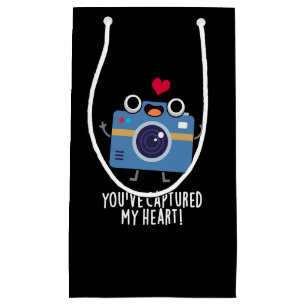 You've Captured My Heart Funny Camera Pun Dark BG Small Gift Bag